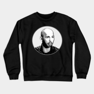 Funny Black & White Shock Face Meme Crewneck Sweatshirt